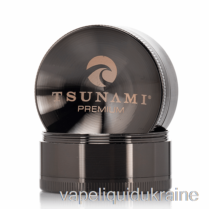 Vape Ukraine Tsunami 1.9inch 4-Piece Sunken Top Grinder Gunmetal (50mm)